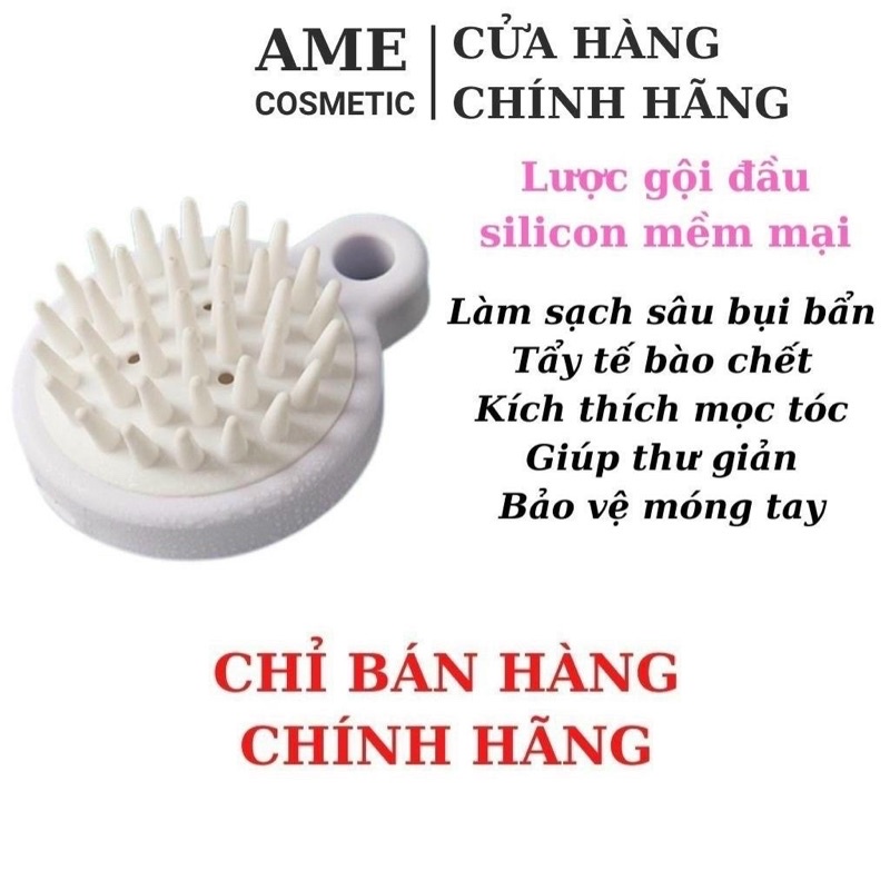 Lược gội đầu silicon muji mềm massage da đầu giảm rụng tóc kích thích mọc tóc matxa mát xa đầu Nhật