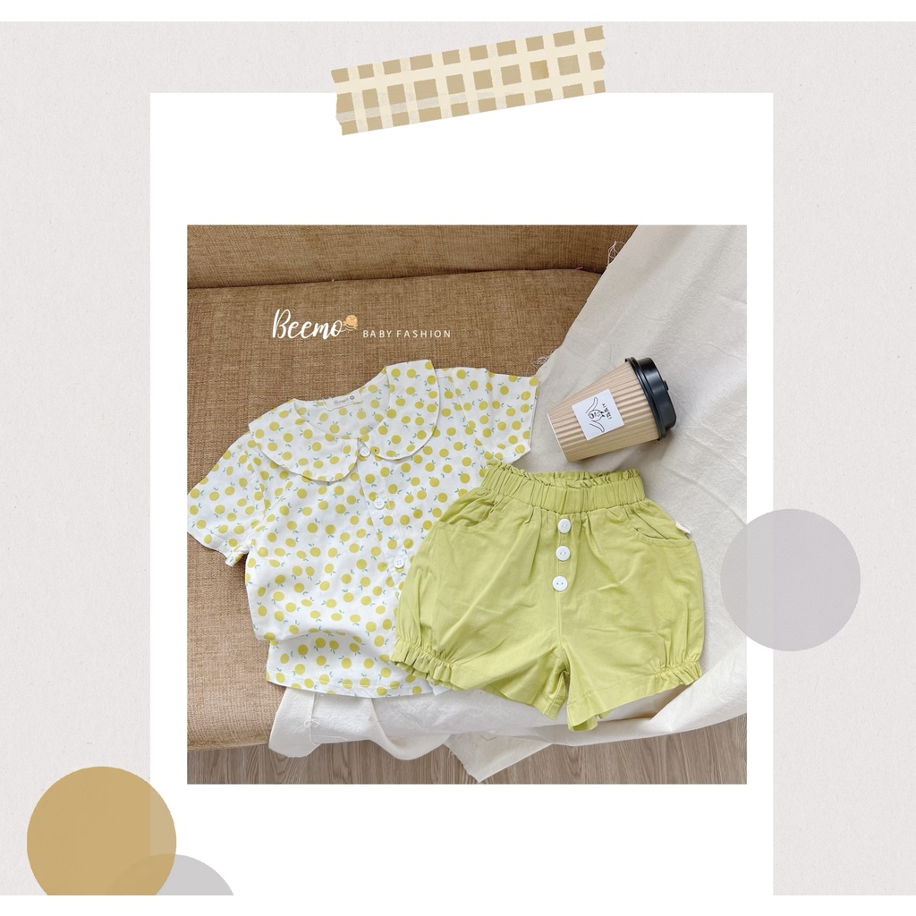 SET BỘ THÔ HỌA TIẾT QUẢ CAM ĐIỆU ĐÀ CHO BÉ GÁI