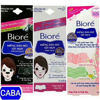 Miếng dán mũi lột mụn Bioré Nhật Bản (4 miếng)