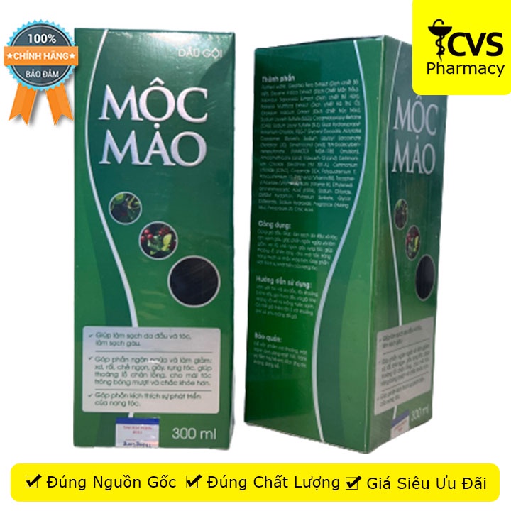 Dầu Gội Mộc Mao hỗ trợ làm sạch da đầu , chai 300ml , Cvspharmacy