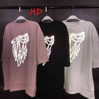 Áo thun phản quang đầu sói in hai mặt HD