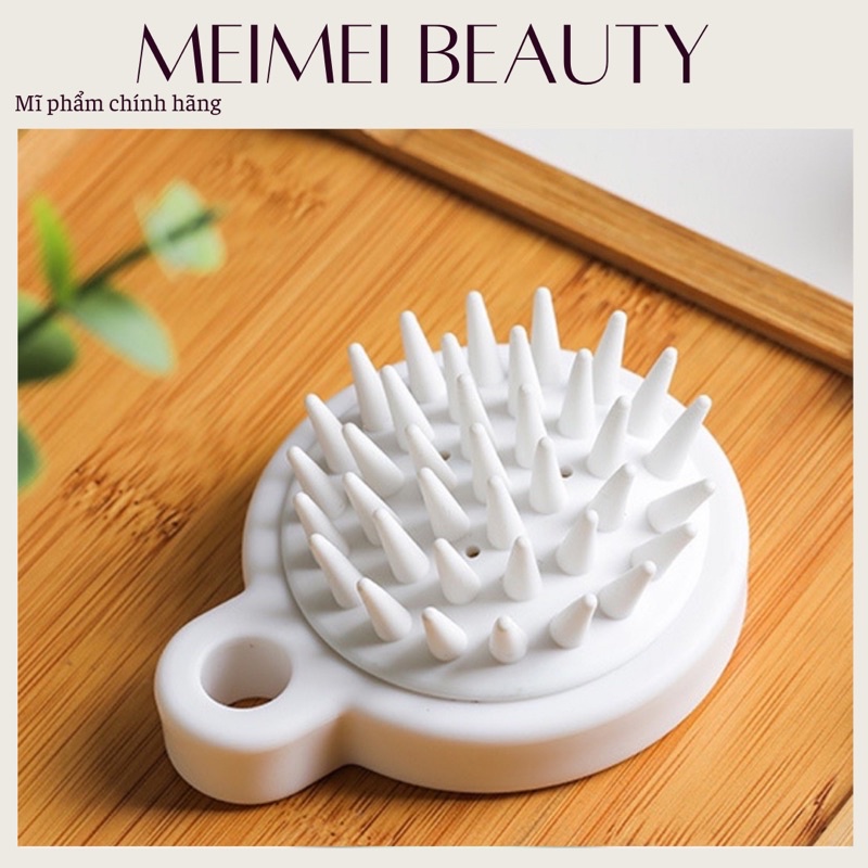 Lược Gội Đầu Muji Xuất Nhật Silicon Massage Đầu Giảm Stress Rụng tóc Kích Thích Mọc Tóc Mei Mei Beauty