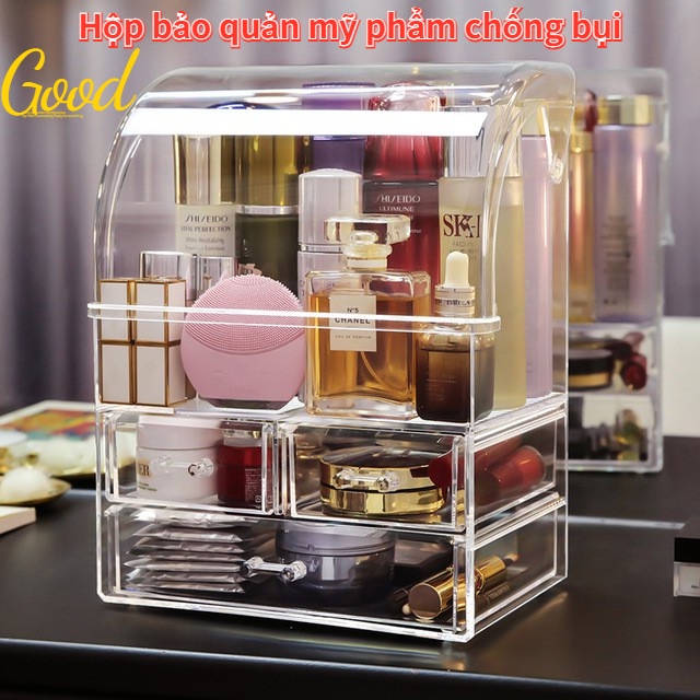 Hộp bảo quản mỹ phẩm chống bụi giúp tủ trang điểm luôn gọn gàng Trong suốt và hiển thị, Giao hàng trong 24h