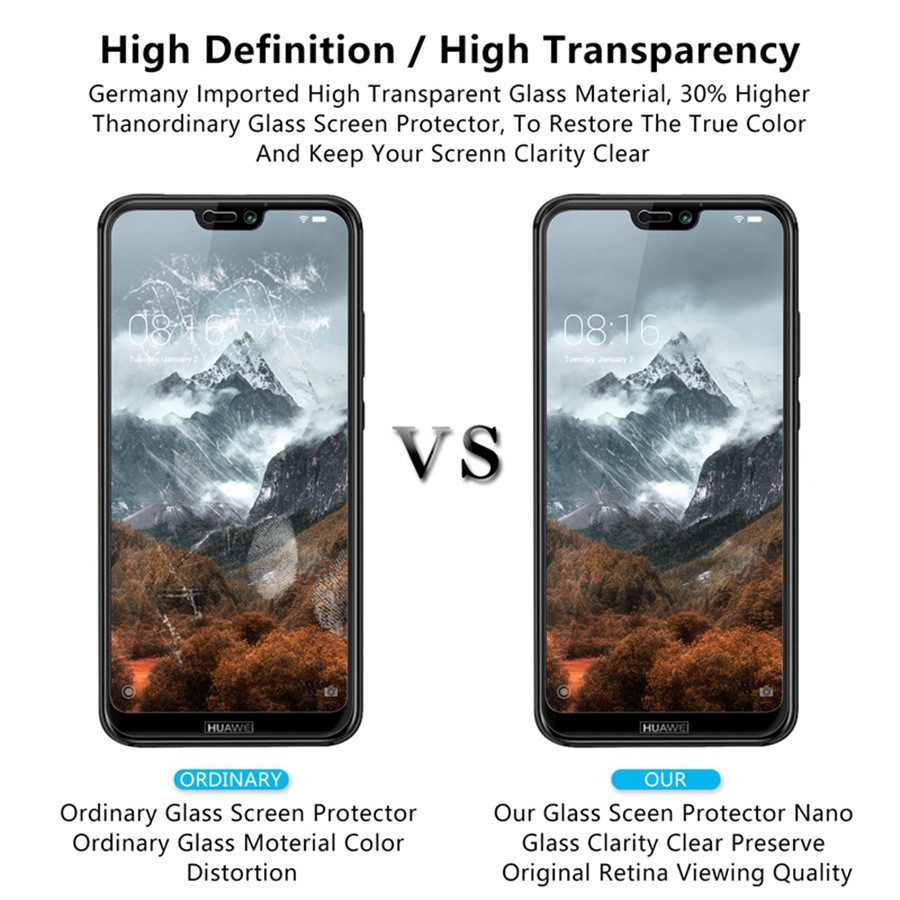 Screen Protector Huawei Y8p Y5p Y6p Y6s Y9s Y7p Nova 7 SE 7i 5T 3 3e 3i P40 P20 P30 Pro Y7 Y9 Prime 2019 Kính cường lực chất lượng cao