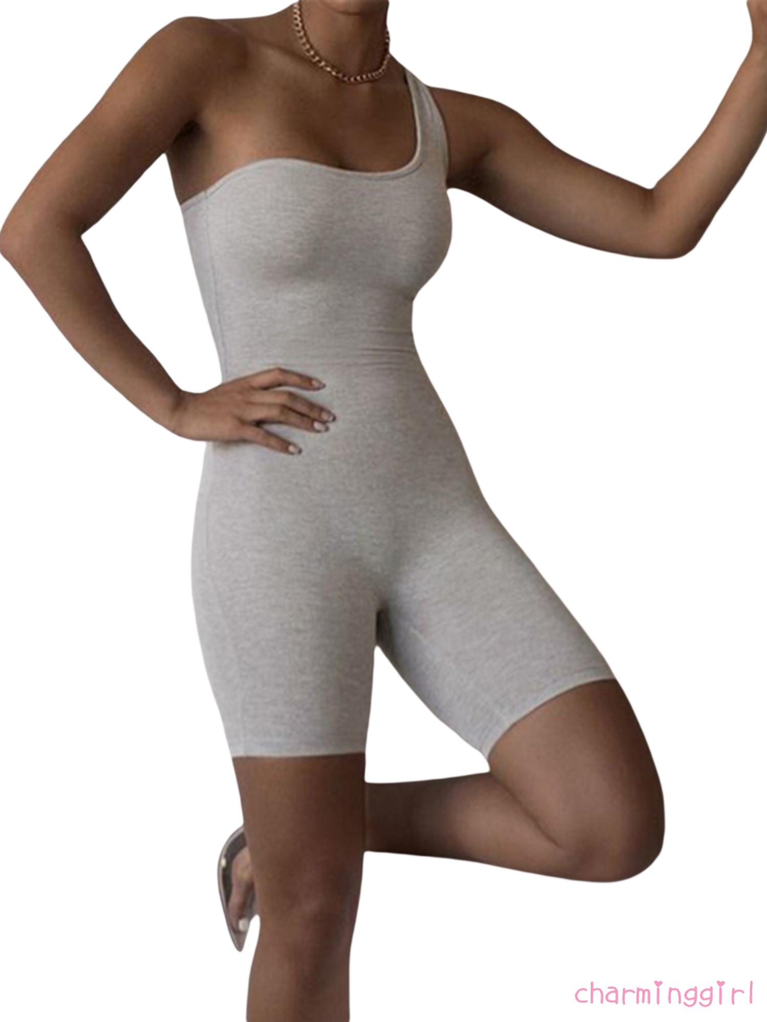 Jumpsuit Lệch Vai Màu Trơn Quyến Rũ Cho Nữ | BigBuy360 - bigbuy360.vn