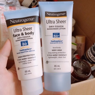 Kem chống nắng Neutrogena Ultra Sheer Face & Body Lotion SPF50+