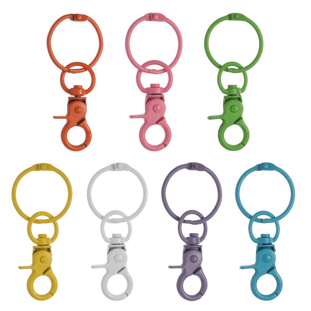 Túi ofular dây đeo khóa phần cứng diy keychain split ring collar carabiner snap