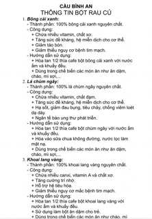 Bột rau củ sấy lạnh Cầu Bình An