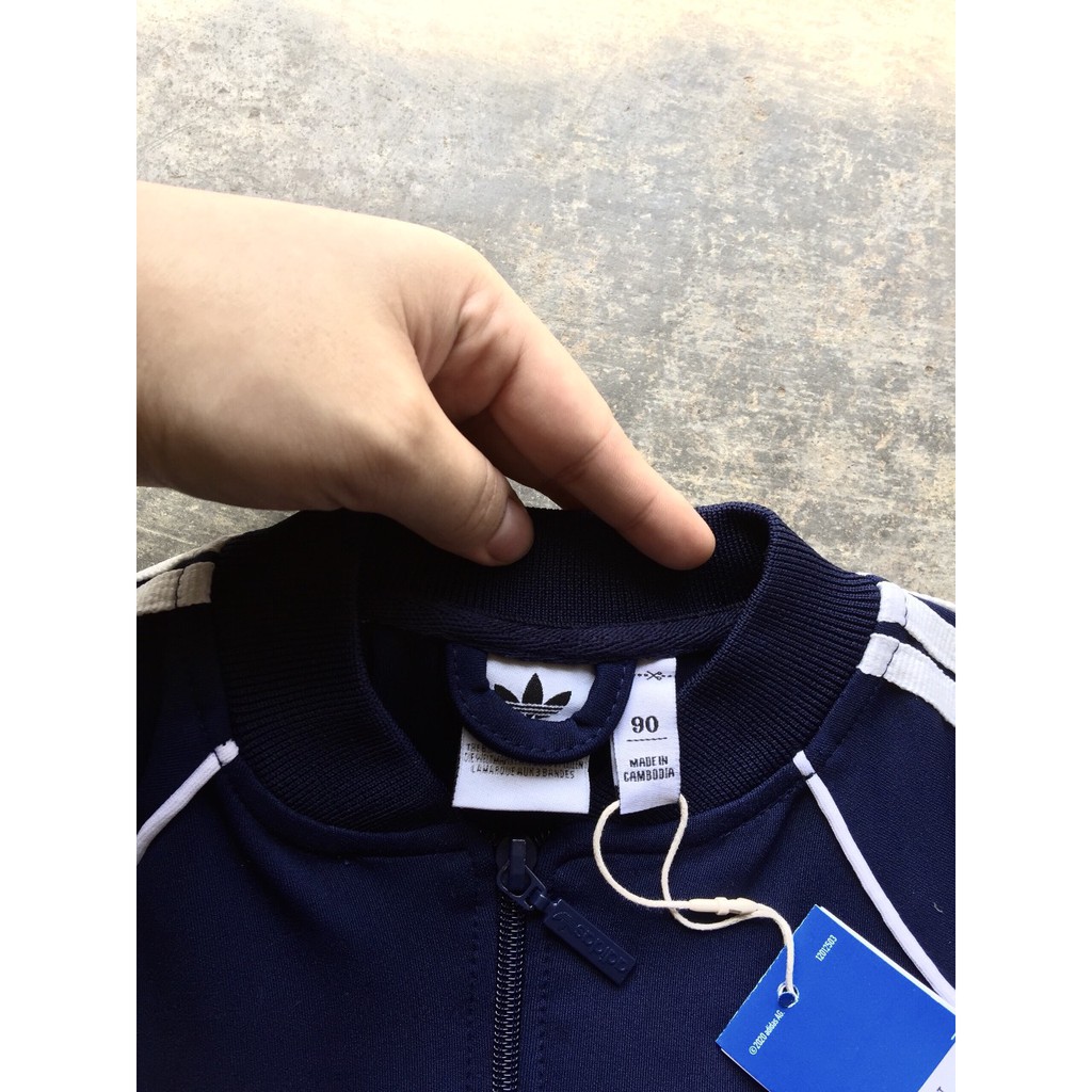 (HÀNG XUẤT XỊN) Bộ Kid SST xanh navy SUPERSTAR NAVY Made in cambodia full tem tag code Size:90-100-110-120-130