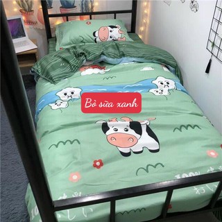 Drap ga trải giường bo chun 1m4x2m,có chọn mẫu hcm bò xanh