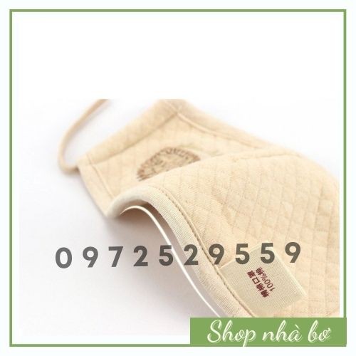 Khẩu trang vải cao cấp cho bé từ 0 - 5 tuổi 100% COTTON HỮU CƠ TỰ NHIÊN, có thể điều chỉnh quai đeo [FREESHIP]