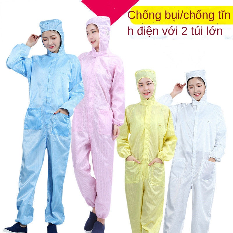 Quần áo chống tĩnh điện, mũ trùm đầu và túi, bụi, bảo hộ, sơn phun, hộ thực phẩmkii