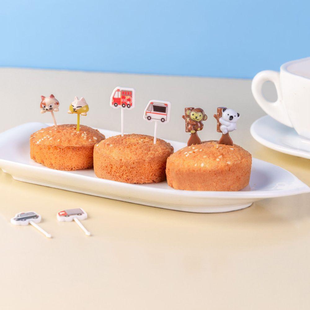 Set 12 Nĩa Ăn Trái Cây Hình Động Vật Hoạt Hình Mini