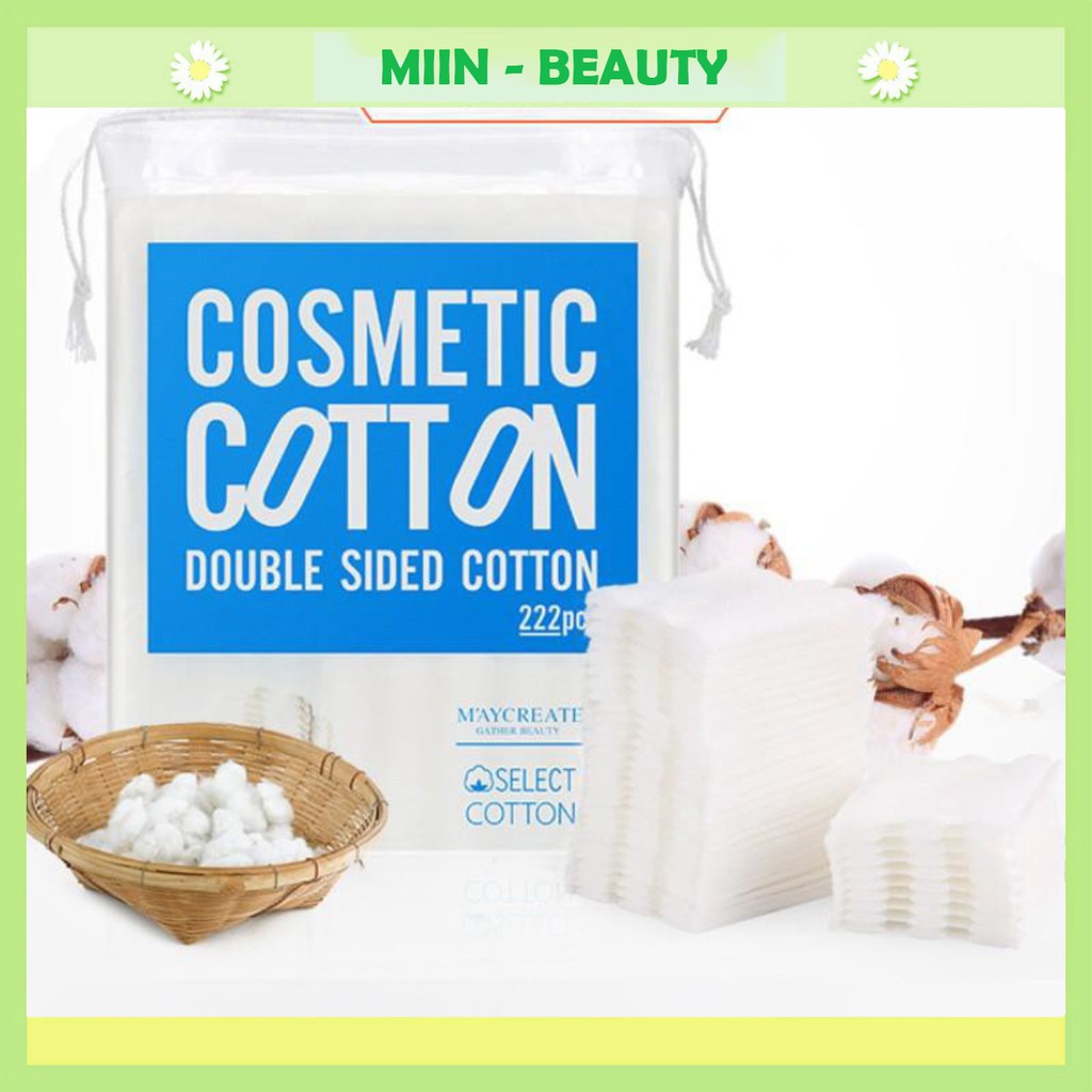 [Mã COSHOT11 hoàn 10% xu đơn 350K] Bông tẩy trang MayCreate 222 miếng BT39