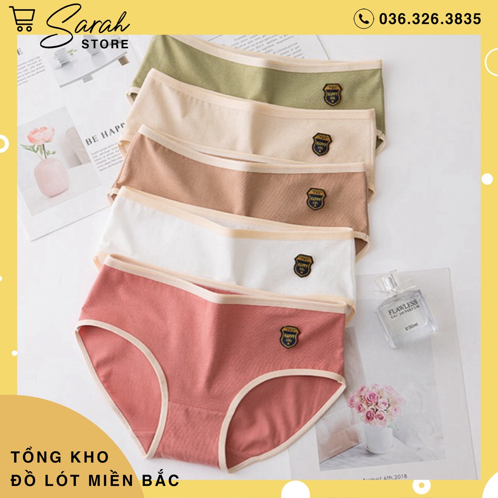 [Mã 12FASHIONSALE1 giảm 10K đơn 50K] Quần Lót Nữ Cotton Happy Girl Mịn Chất Lượng Cao Cấp Được Chọn Màu | BigBuy360 - bigbuy360.vn
