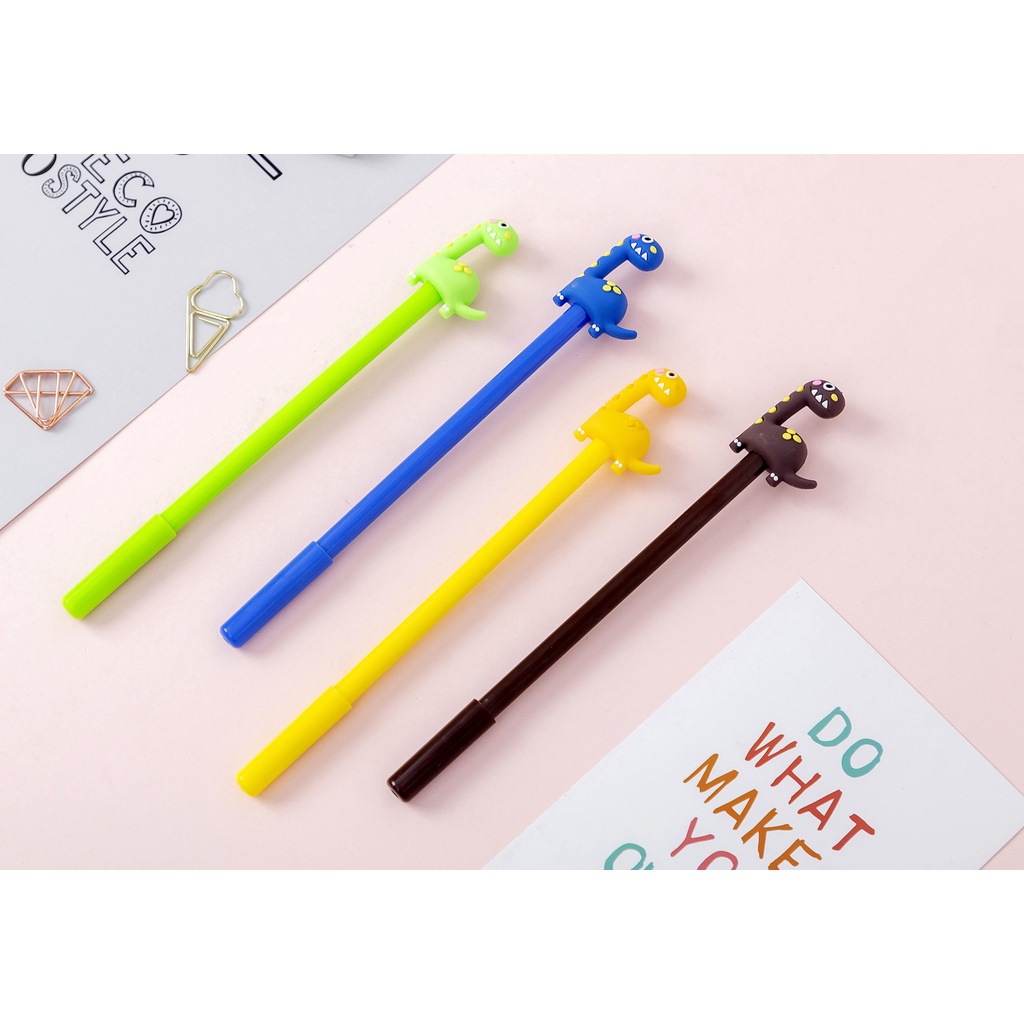 Bút Gel Nước Mực Đen Khủng Long Nhiều Màu H09