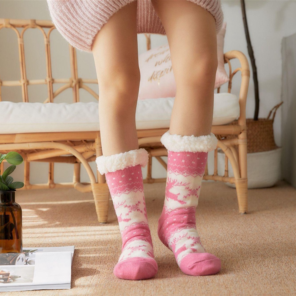 Vớ Dày Họa Tiết Giáng Sinh Hoạt Hình Dễ Thương