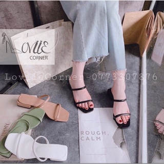 DÉP NỮ LOVIIECORNER - GUỐC NỮ ĐẾ VUÔNG 3CM - DÉP NỮ DÂY MẢNH - DÉP CAO GÓT ĐẾ VUÔNG - DÉP NỮ CAO GÓT 2 DÂY D200548