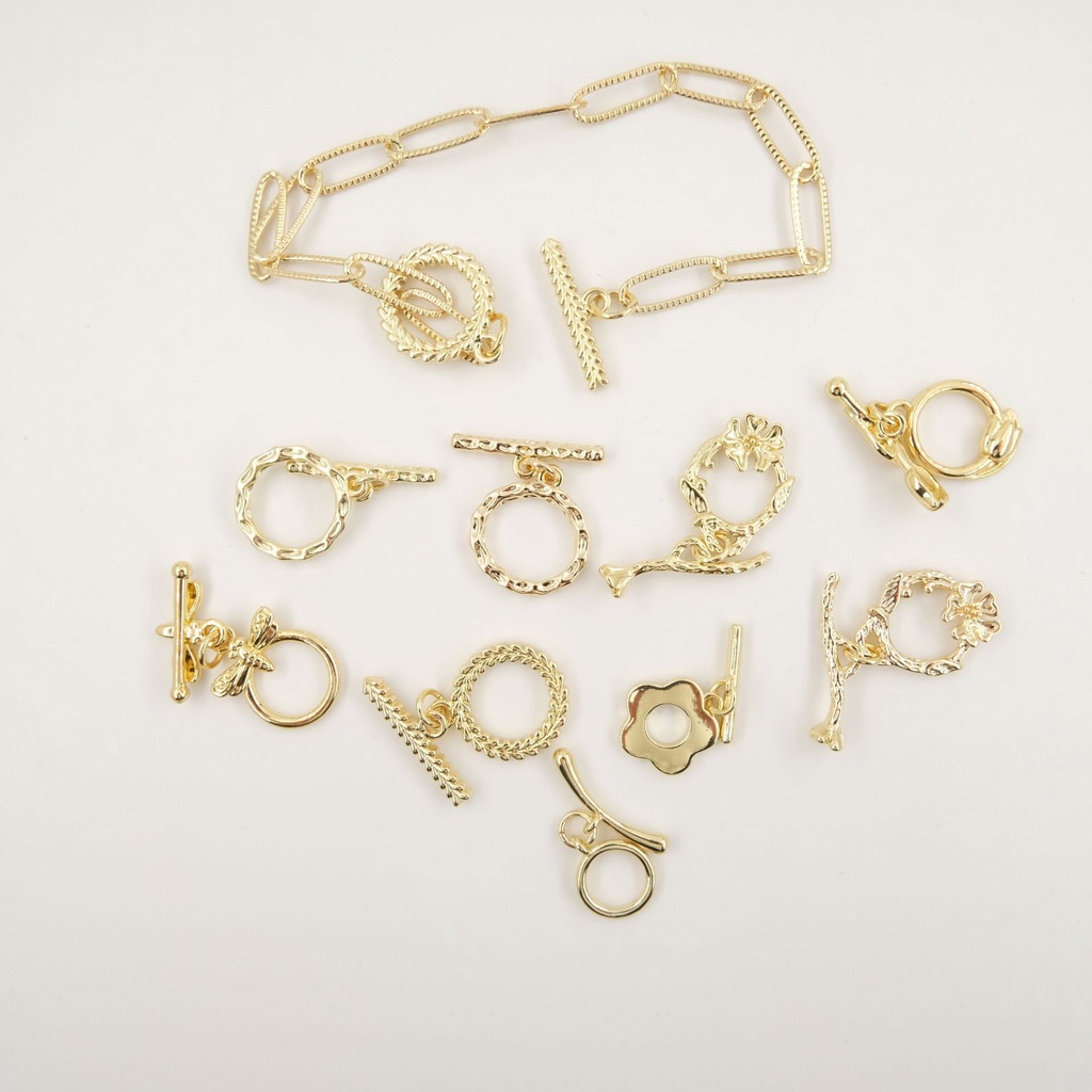Khóa Vòng Cổ / Vòng Tay Bằng Đồng Mạ Vàng 18k Handmade