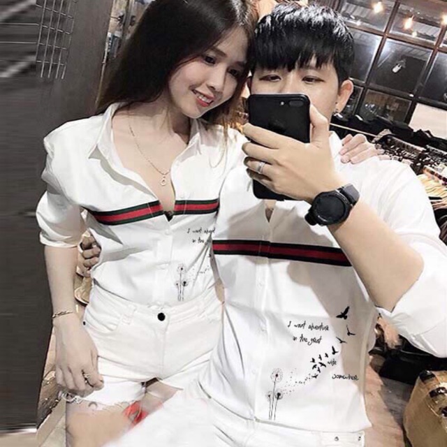 Áo sơ mi GG unisex cao cấp