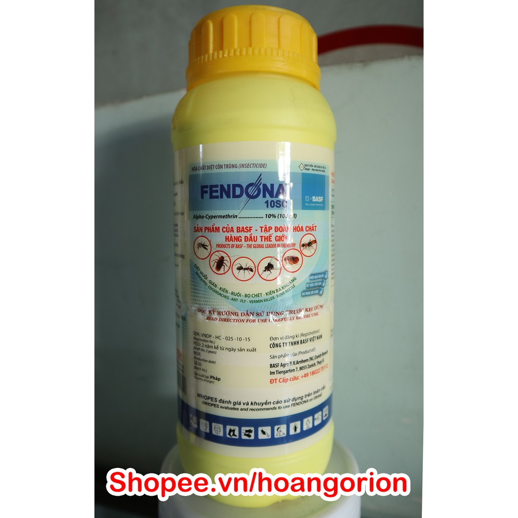 Fendona 10SC (1000ml) không mùi nhập khẩu Thuốc diệt Ruồi, muỗi, gián, kiến, bọ chét