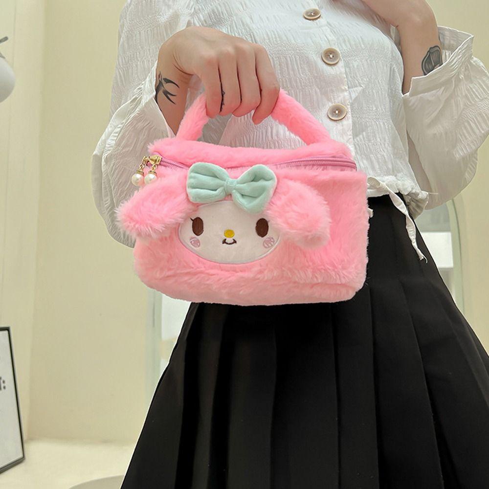 Túi Đựng Mỹ Phẩm Cỡ Lớn Họa Tiết Kuromi Melody Dễ Thương Cho Nữ