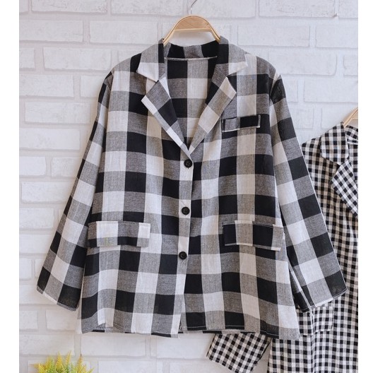Áo Khoác blazer kẻ thô Ulzzang  Hàng Quảng Châu