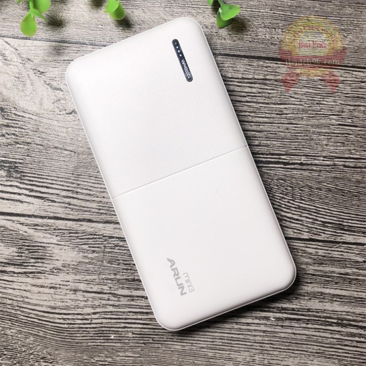 Sạc pin dự phòng 10000mah Arun mini3 Type C Micro USB 2 cổng tiện lợi