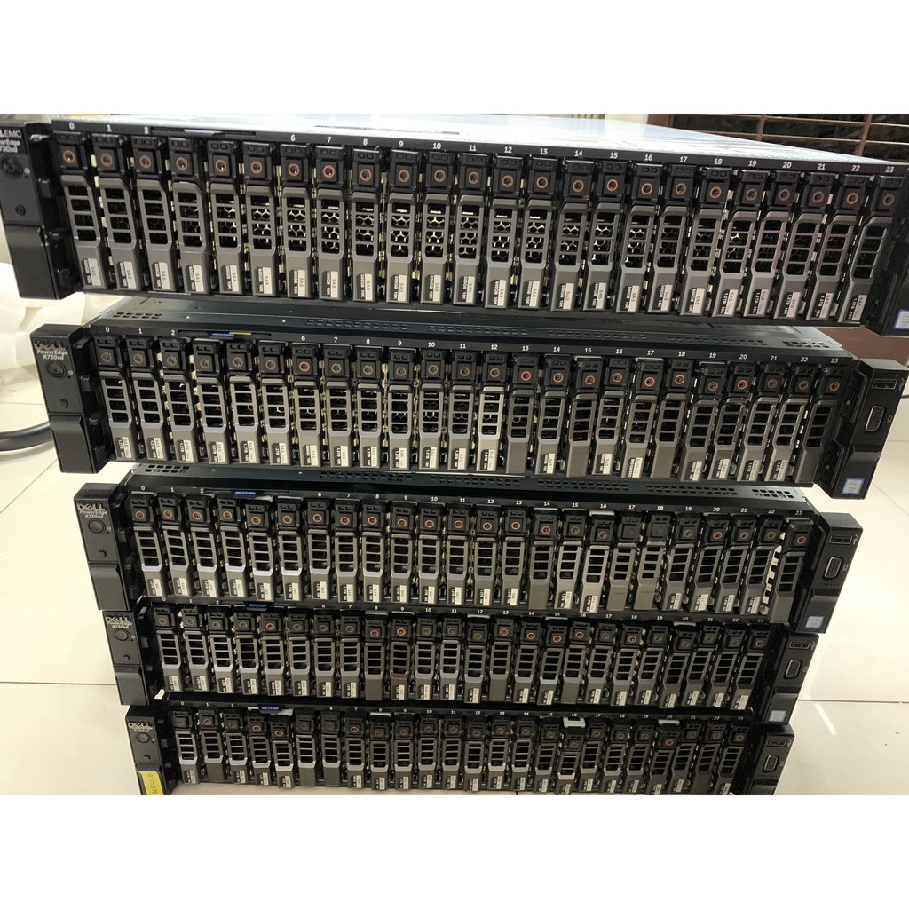 Server Dell R730XD (24 tray 2.5") None CPU, None Ram, None HDD, Raid H730 mini, 24 Tray, 4 Lan, 2 Power 750W, Rail V