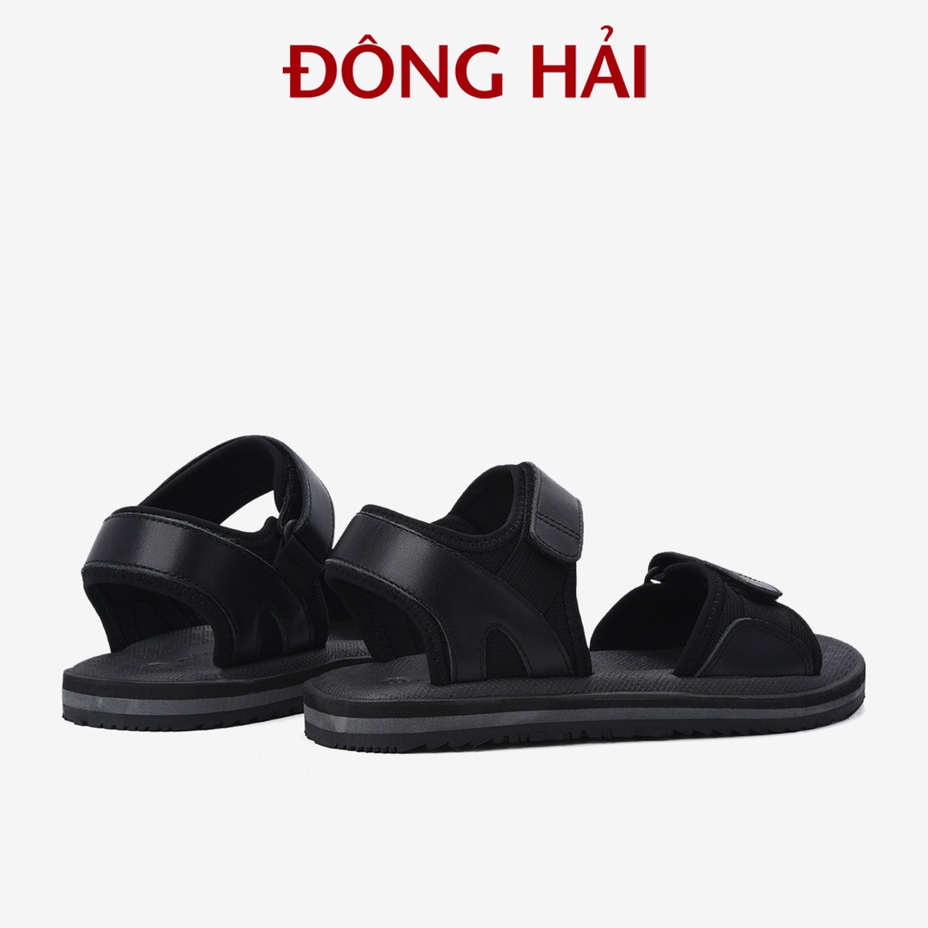 Giày Sandal nam Đông Hải thiết kế quai ngang vải dệt phối da trơn thời trang chắc chắn đế cao su siêu nhẹ - S3222