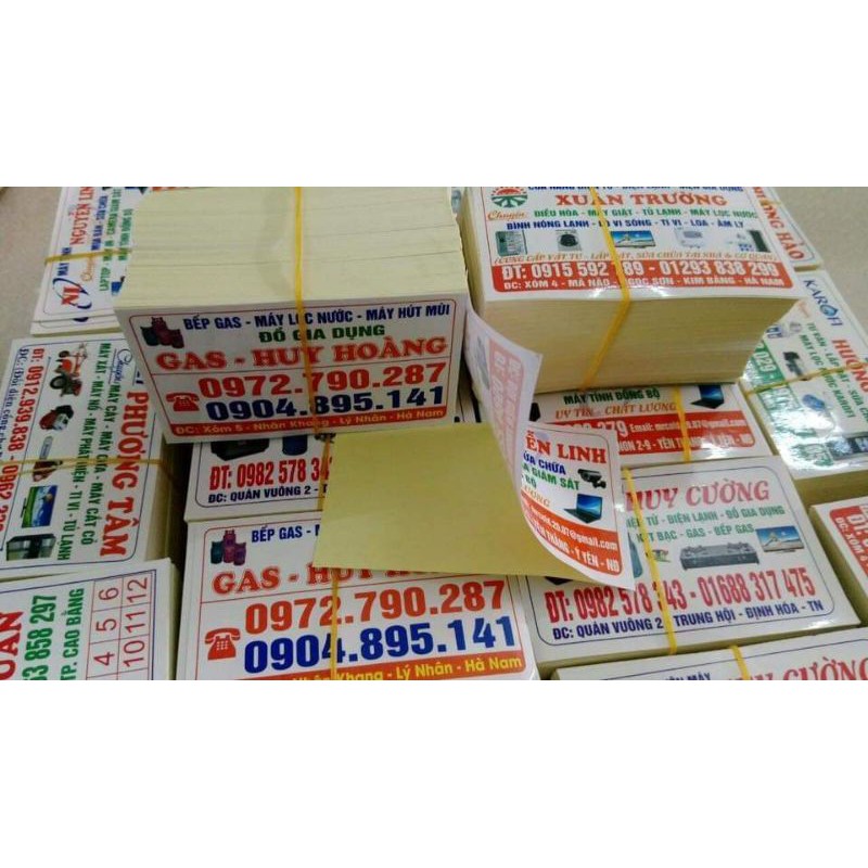 Combo 100 tấm Decal dán quảng cáo, decal đại lý gas, quảng cáo đại lý gạo
