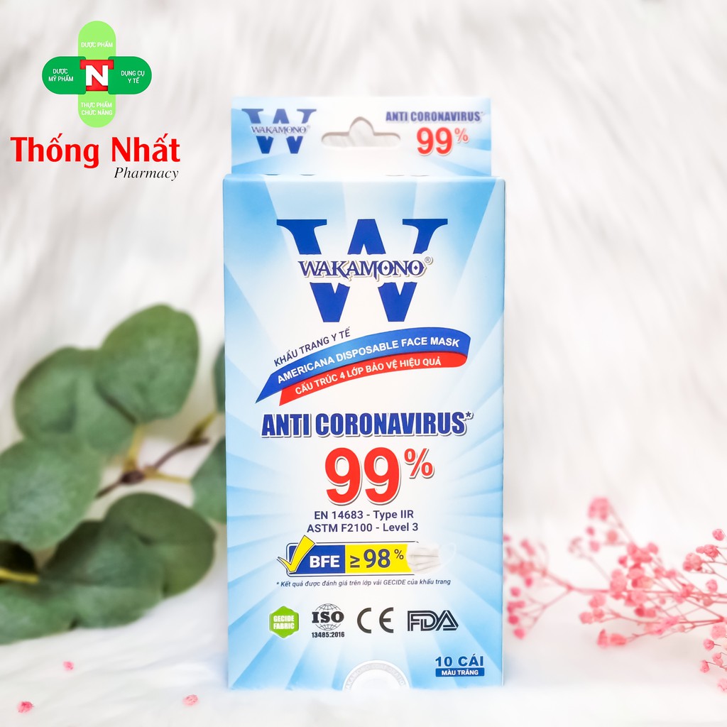 [CHÍNH HÃNG] - 10 CÁI KHẨU TRANG Y TẾ WAKAMONO 04 LỚP AN TOÀN VÀ THỜI TRANG