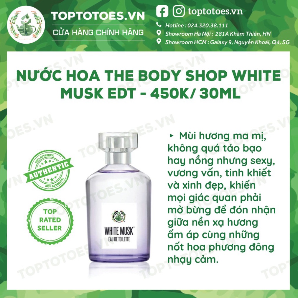 CHỈ SALE HÔM NAY Nước hoa The Body Shop White musk/ White musk Flora/ White musk L’eau/ Black musk CHỈ SALE HÔM NAY