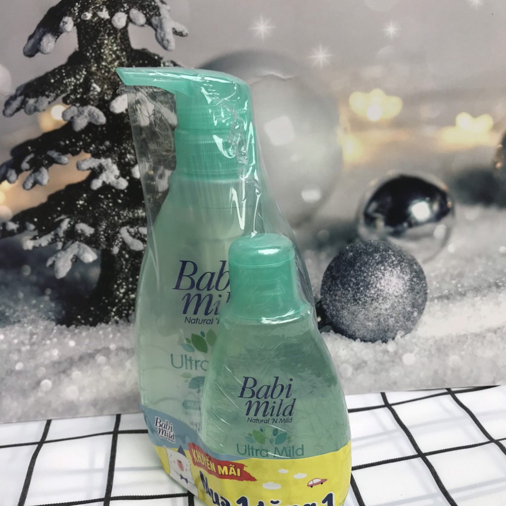 Sữa tắm gội toàn thân babi mild 400ml + tặng kèm chai sữa tắm gội 125ml