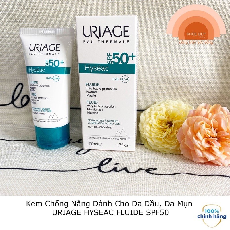 Kem Chống Nắng Dành Cho Da Dầu, Da Mụn URIAGE HYSEAC FLUIDE SPF50 50ml