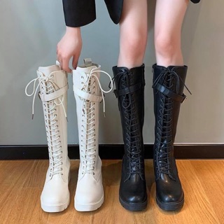 [ Oder ] Boot da cao cổ buộc dây cá tính