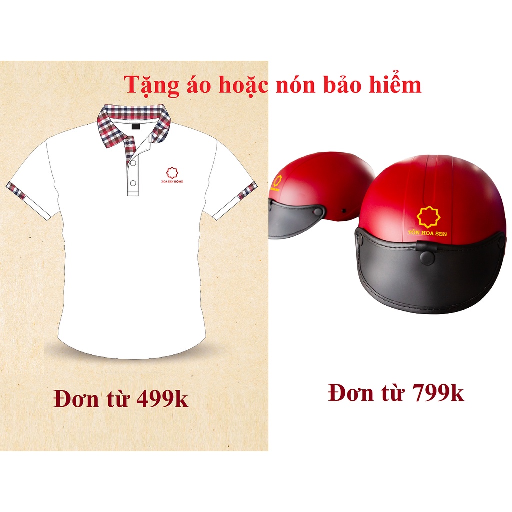 Từ 399k Tặng Áo Thun - Từ 499k tặng nón bảo hiểm Hoa Sen Home