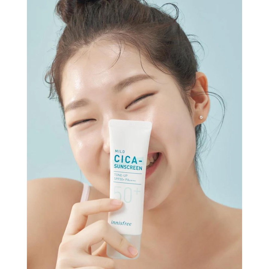 Kem chống nắng làm dịu da mụn Innisfree Mild Cica Sunscreen SPF50+ PA++++ 50ml