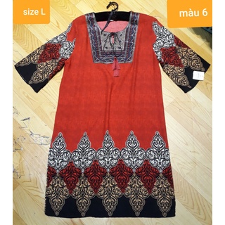 Đầm suông thổ cẩm Boho