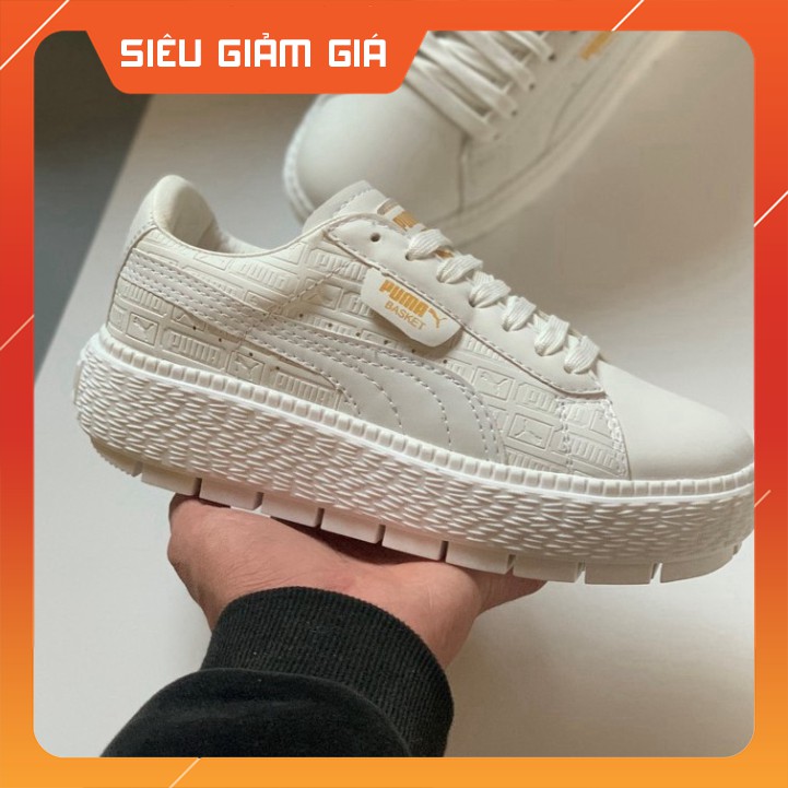 [BÁN CHẠY NHẤT SHOPEE] Giày Thể Thao Sneaker Nữ Ulzzang Fenty Full Trắng Đế Bệt Siêu Đẹp