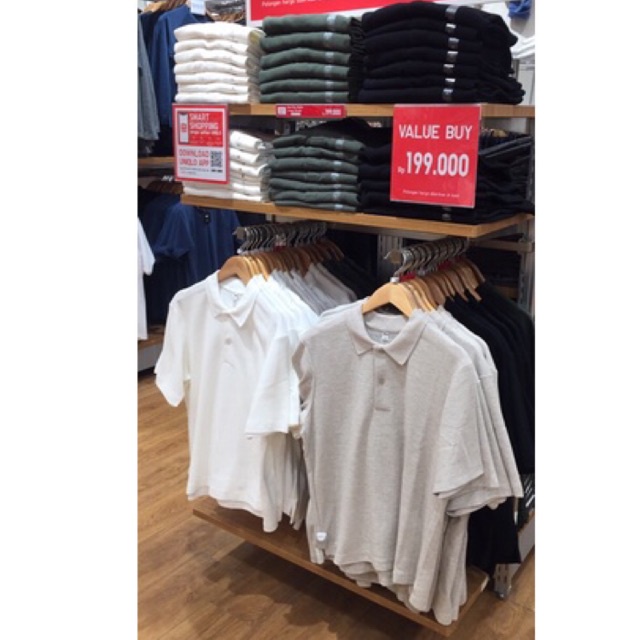UNIQLO Áo thun polo ngắn tay thời trang năng động cho nam
