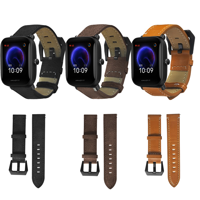 Dây Đeo Da Kiểu Dáng Thể Thao Cho Đồng Hồ Thông Minh Huami Amazfit Bip U Pro