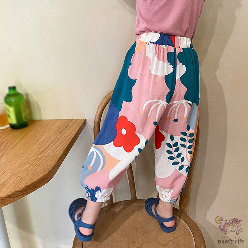 Quần Cotton Siêu Nhẹ Dáng Rộng Chống Muỗi Phong Cách Hàn Quốc Cho Bé Gái
