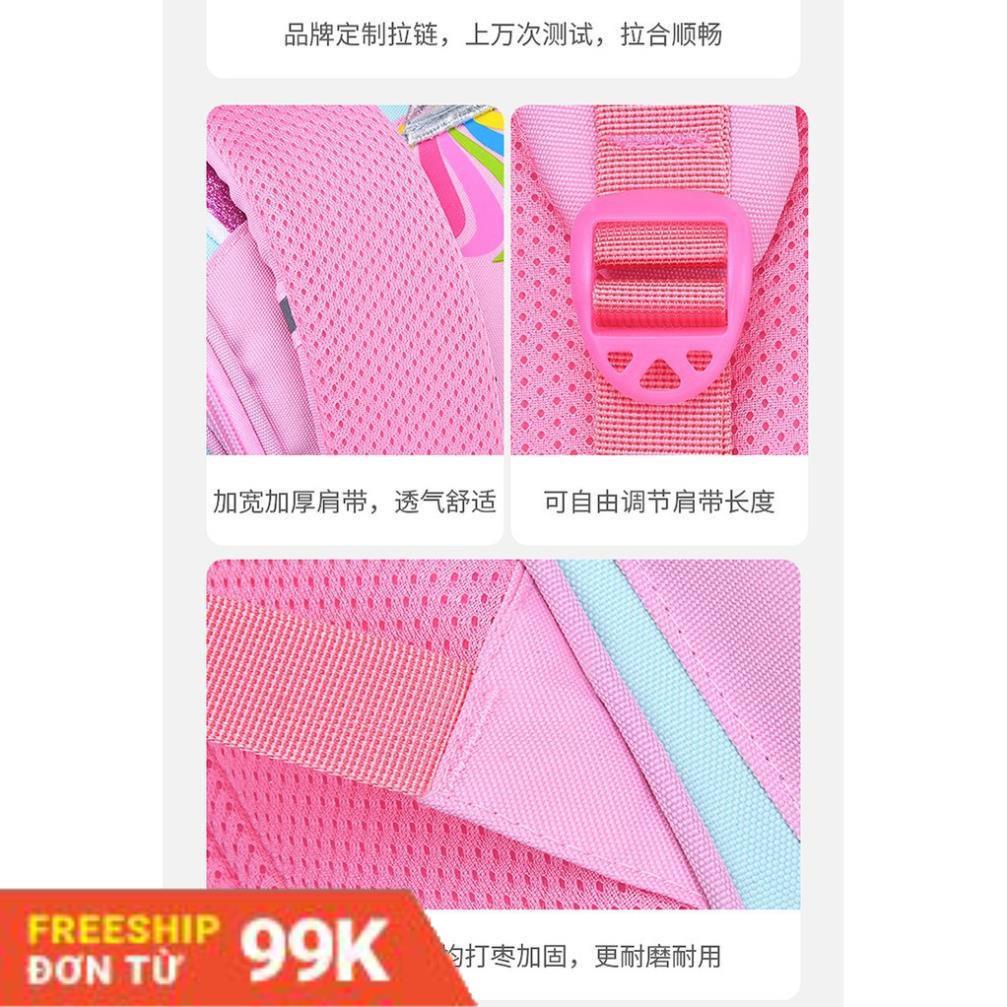 Hoạt Hình Ba Lô Đi Học Trọng Lượng Nhẹ Chống Thấm Nước In Hình Kỳ Lân 3d Dễ Thương Cho Bé Gái