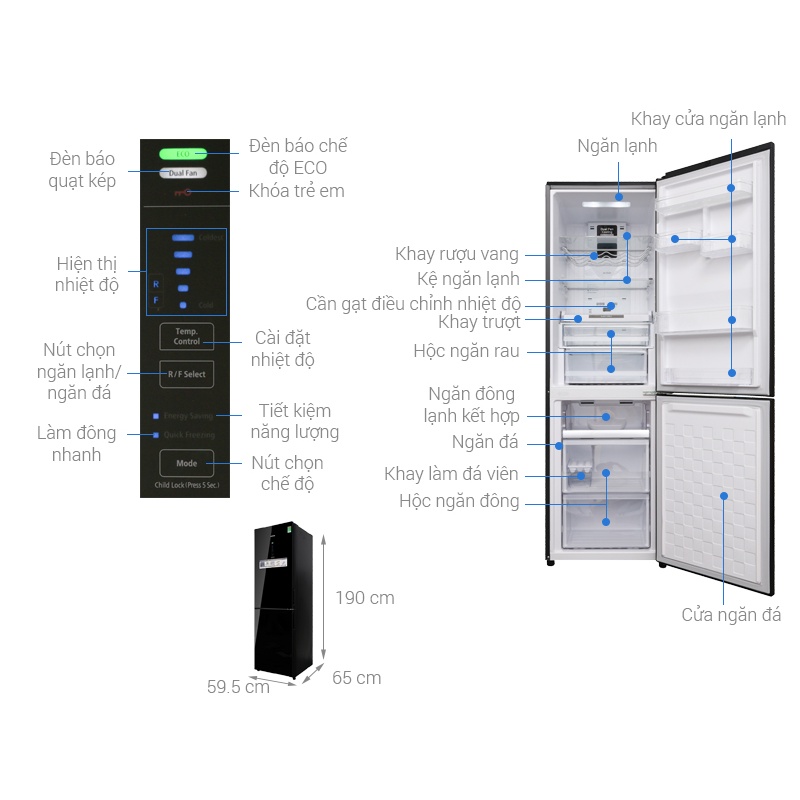 Tủ lạnh Hitachi Inverter 320 lít BG410PGV6X (GBK)