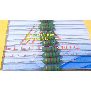 Điện trở mo 620k 1w t2-g7điện trở mo 620k 1w t2-g7