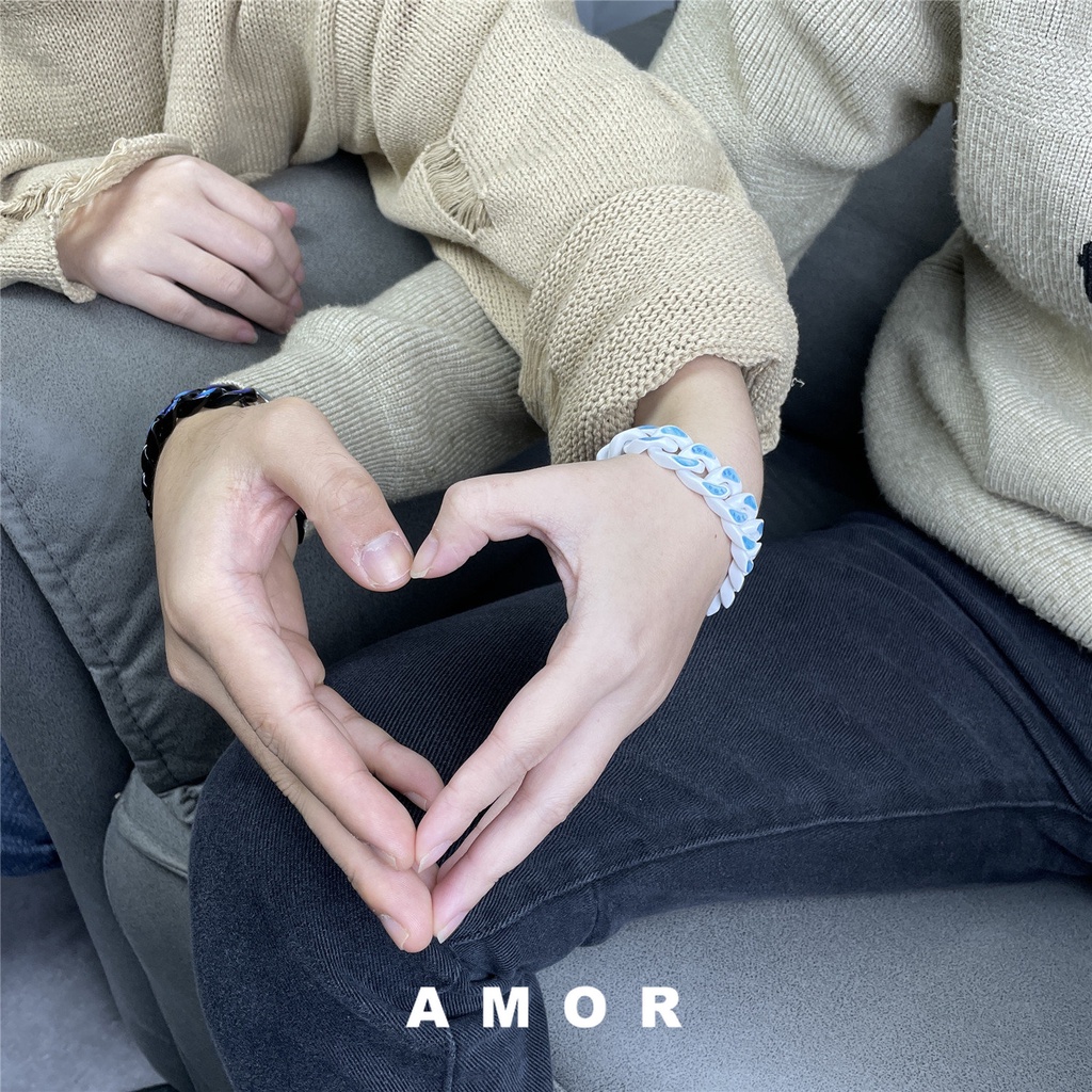 Vòng Đeo Tay Cuban Bầu Trời Xanh Lam Đám Mây Nhỏ Thời Trang Cao Cấp Thích Hợp Làm Quà Tặng Valentine Cho Nam Và Nữ