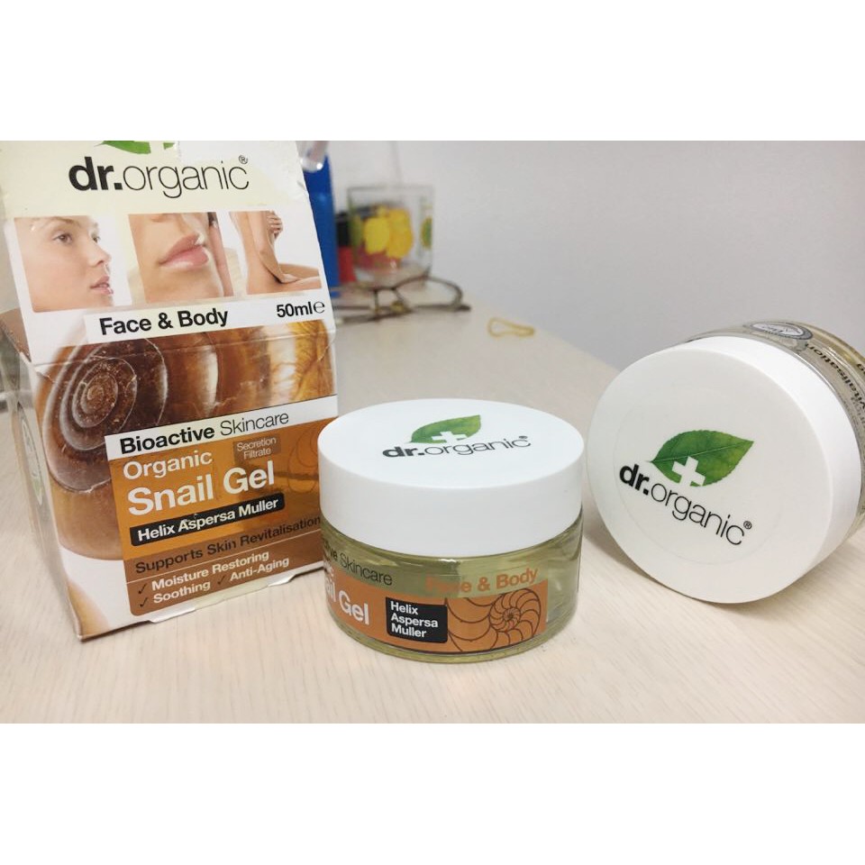 Gel ốc sên dưỡng ẩm, chống lão hoá Dr Organic Snail Gel 50 ML Anh quốc