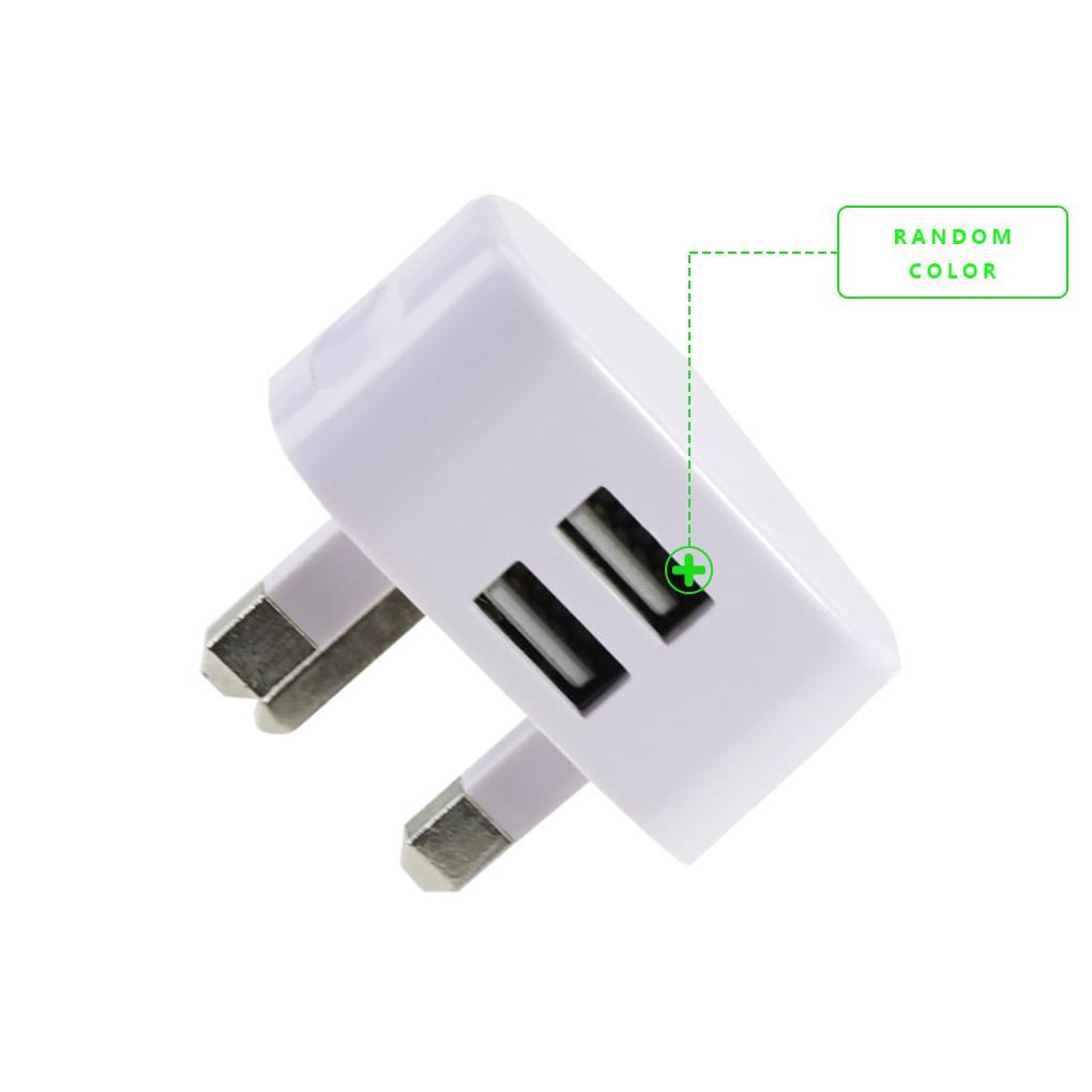 Củ Sạc Điện Thoại / Máy Ảnh MP3 Hai Cổng USB Phích Cắm EU Tiện Dụng