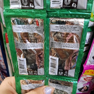 Dầu gội Clear bạc hà dây 10 gói